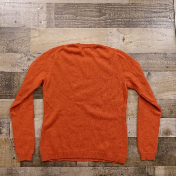 Simply Cashmere Sweater Women’s Small Orange Crew Neck 100% Cashmere - Picture 7 of 7